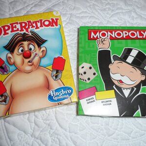 McDonalds Happy Meal Toy 2022 Hasbro Gaming Operation & Monopoly‎ Game Set-New -